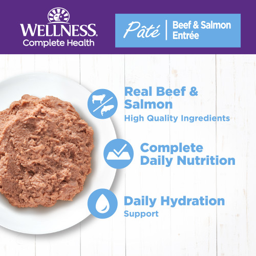 The benifts of Wellness Complete Health Pate Beef & Salmon