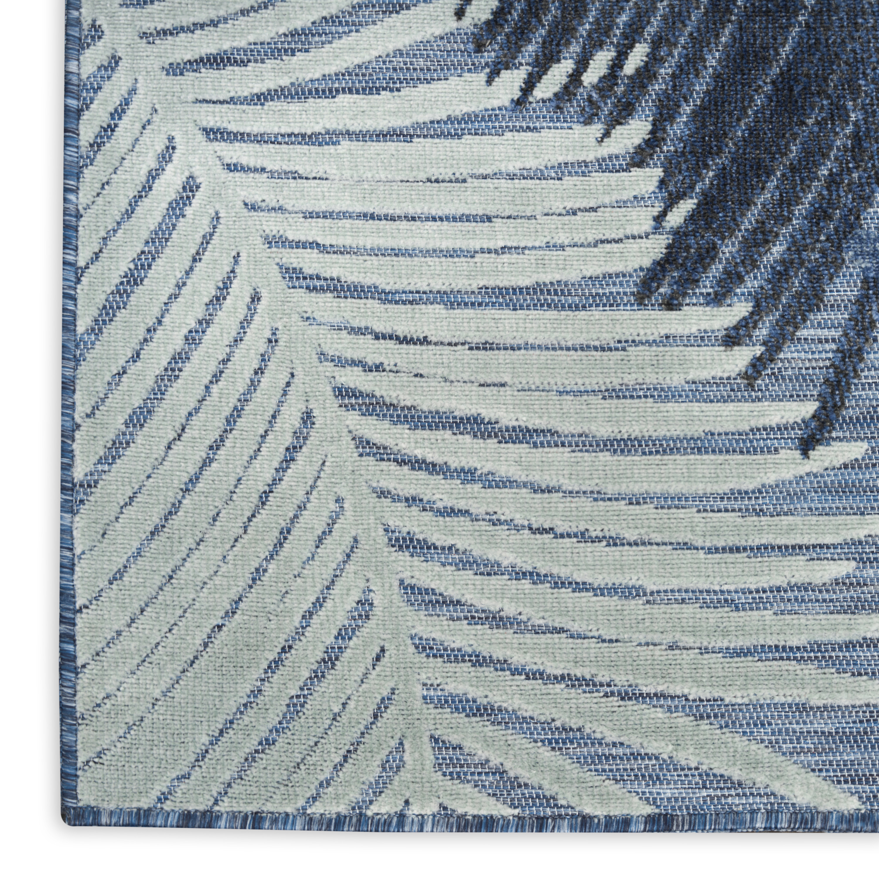 Nourison Suncoast 7'10" x 9'10" Denim Tropical Rug