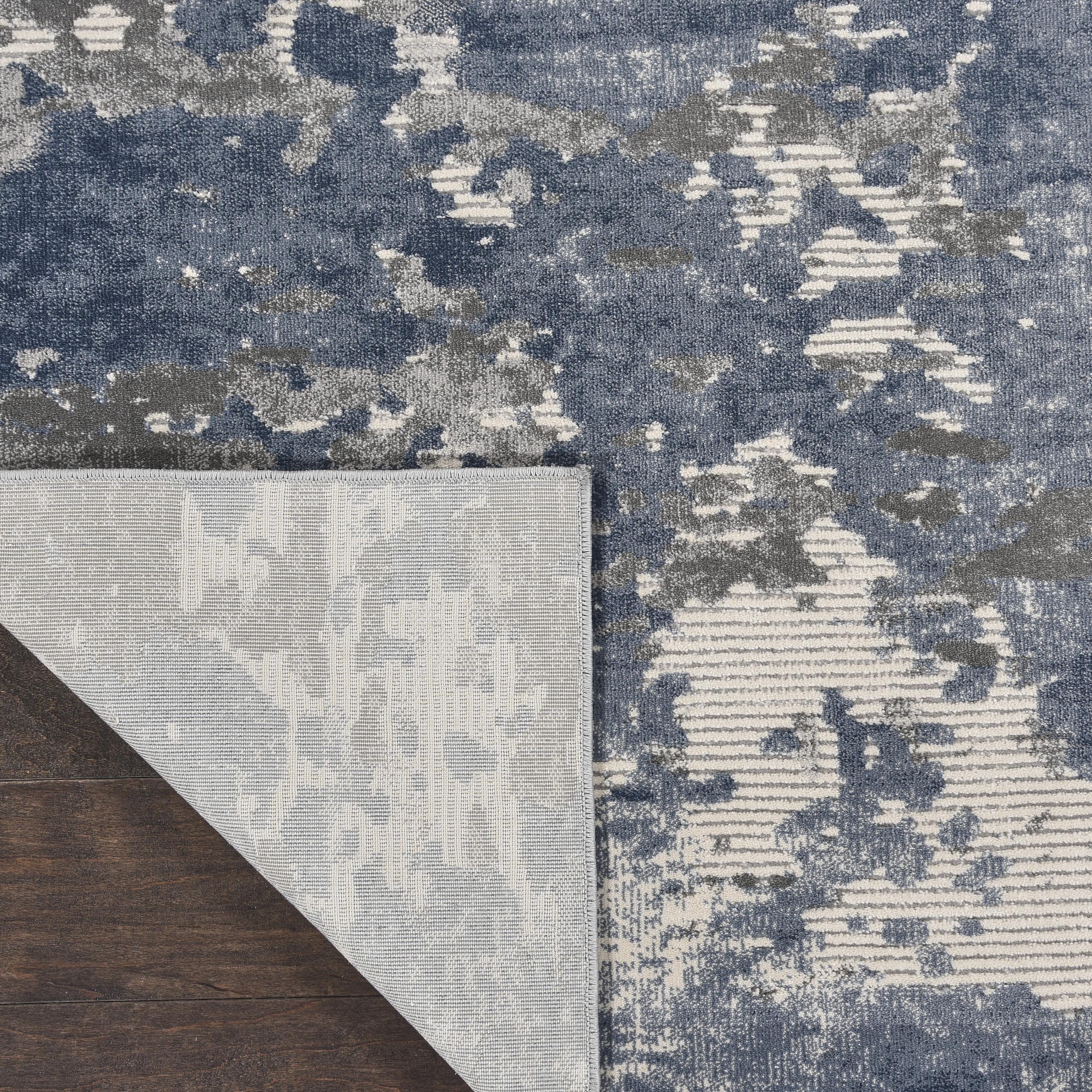 Nourison Rustic Textures 9'3" x 12'9" Grey Blue Modern Indoor Rug