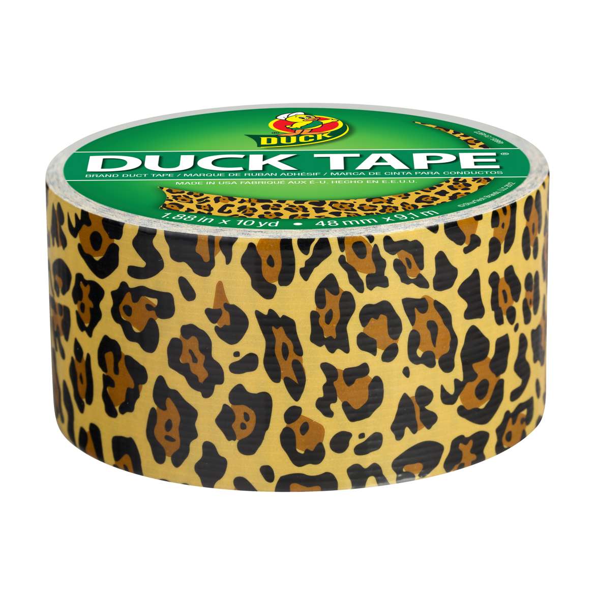 Printed Duct Tape Leopard, 1.88 in. x 10 yd. Duck Brand