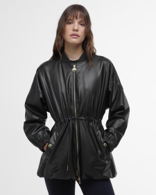 Riley Faux-Leather Casual Jacket Classic Black