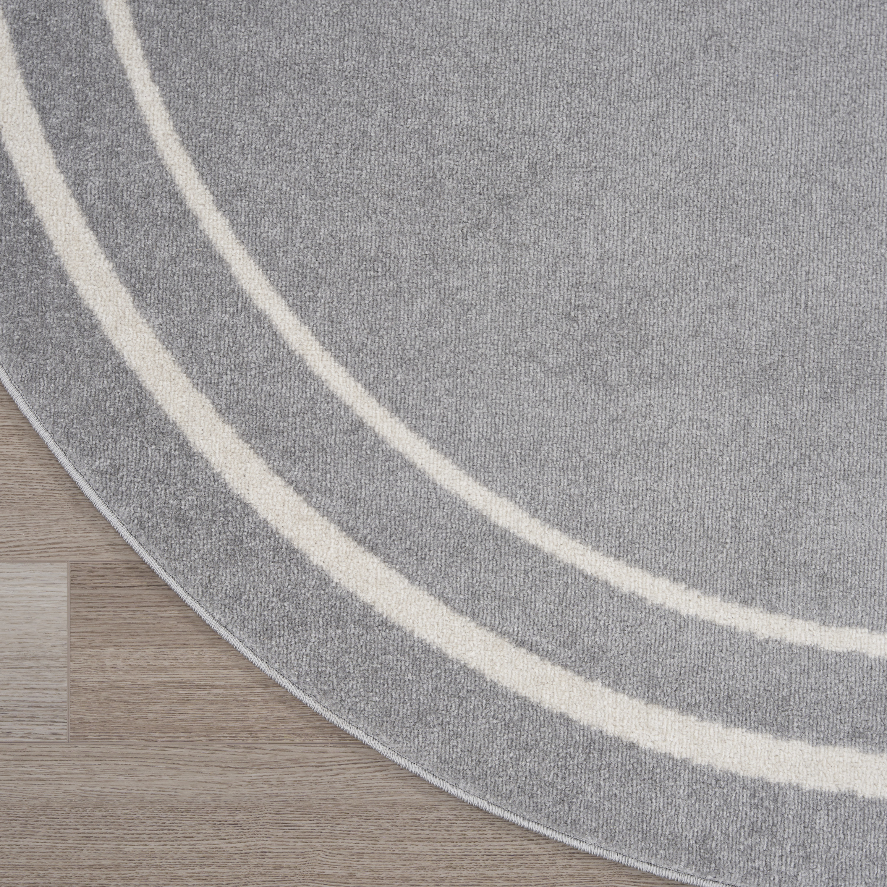 Nourison Nourison Essentials 8' x Round Grey Ivory Contemporary Rug