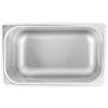 Fourth-size 4-inch-deep Super Pan® heavy-duty stainless steel steam table pan with flat corners