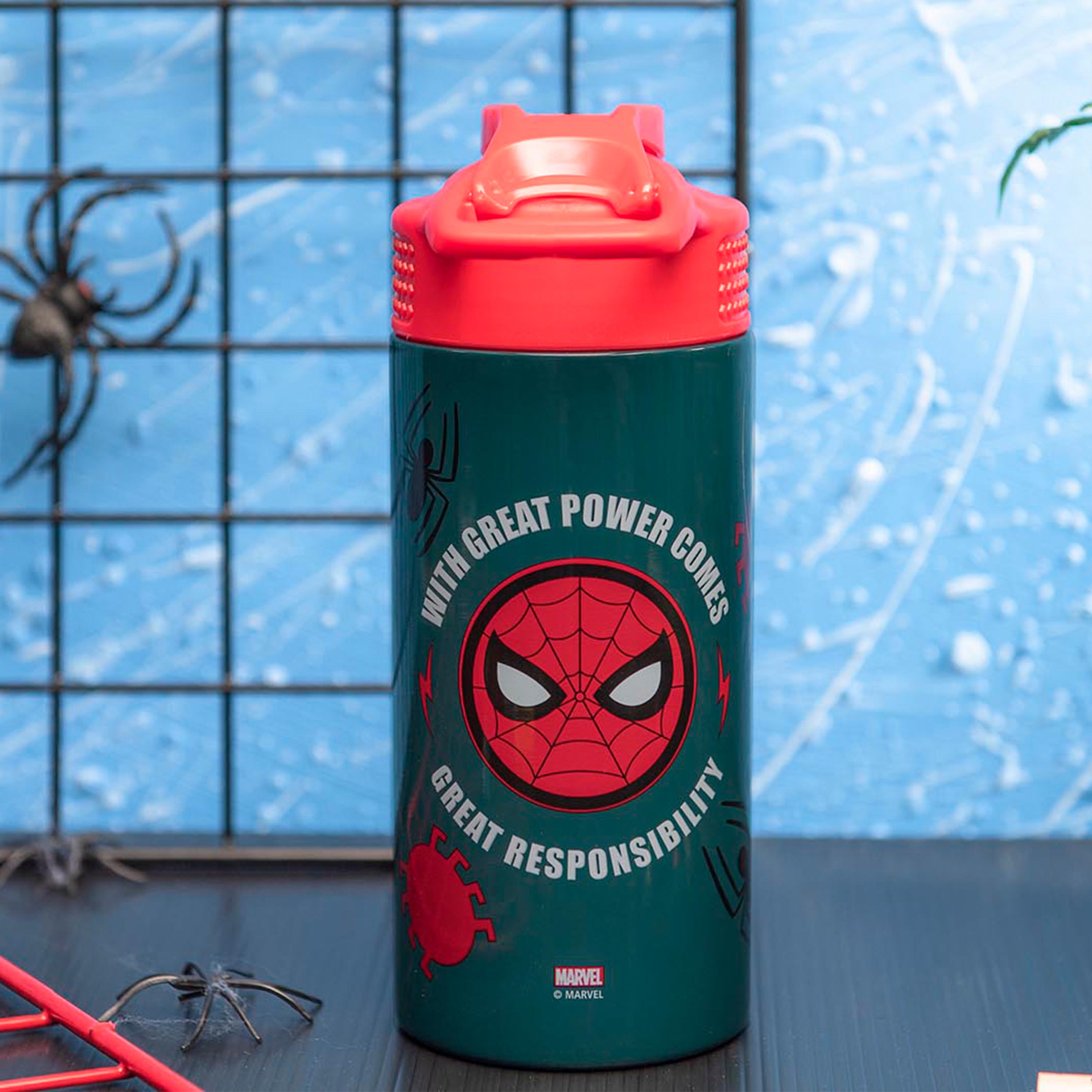 Marvel Comics 14 ounce Stainless Steel Vacuum Insulated Water Bottle, Spider-Man slideshow image 6