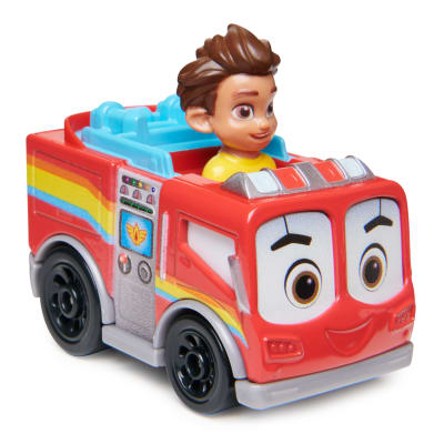 Disney Junior Firebuds, Camion de pompier en métal moulé Bo et Flash, jouets pour filles et garçons à partir de 3 ans