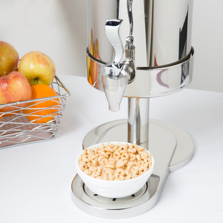 5-quart Somerville stainless steel milk dispenser in mirror finish