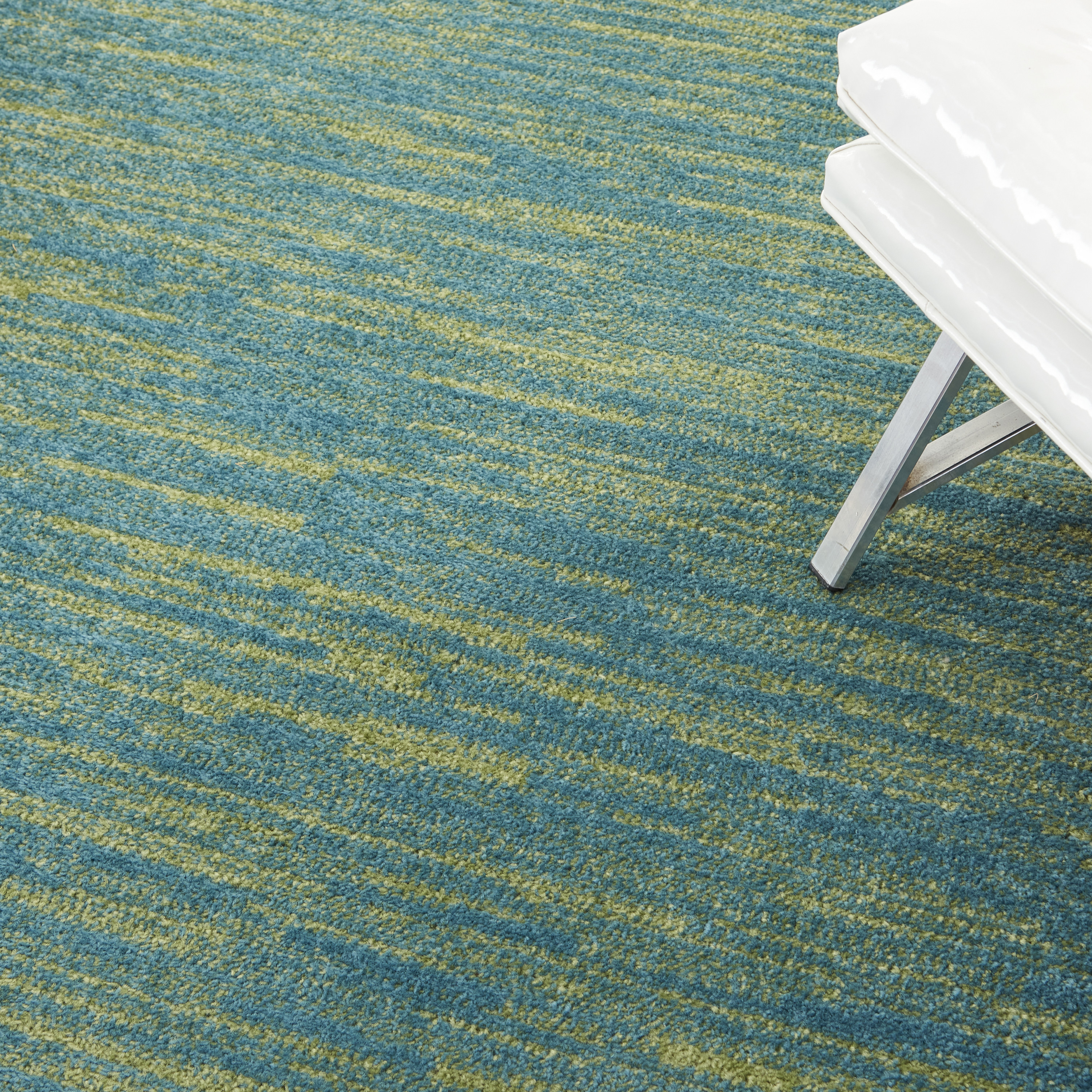 Nourison Nourison Essentials 5' x 7' Blue Green Outdoor Rug