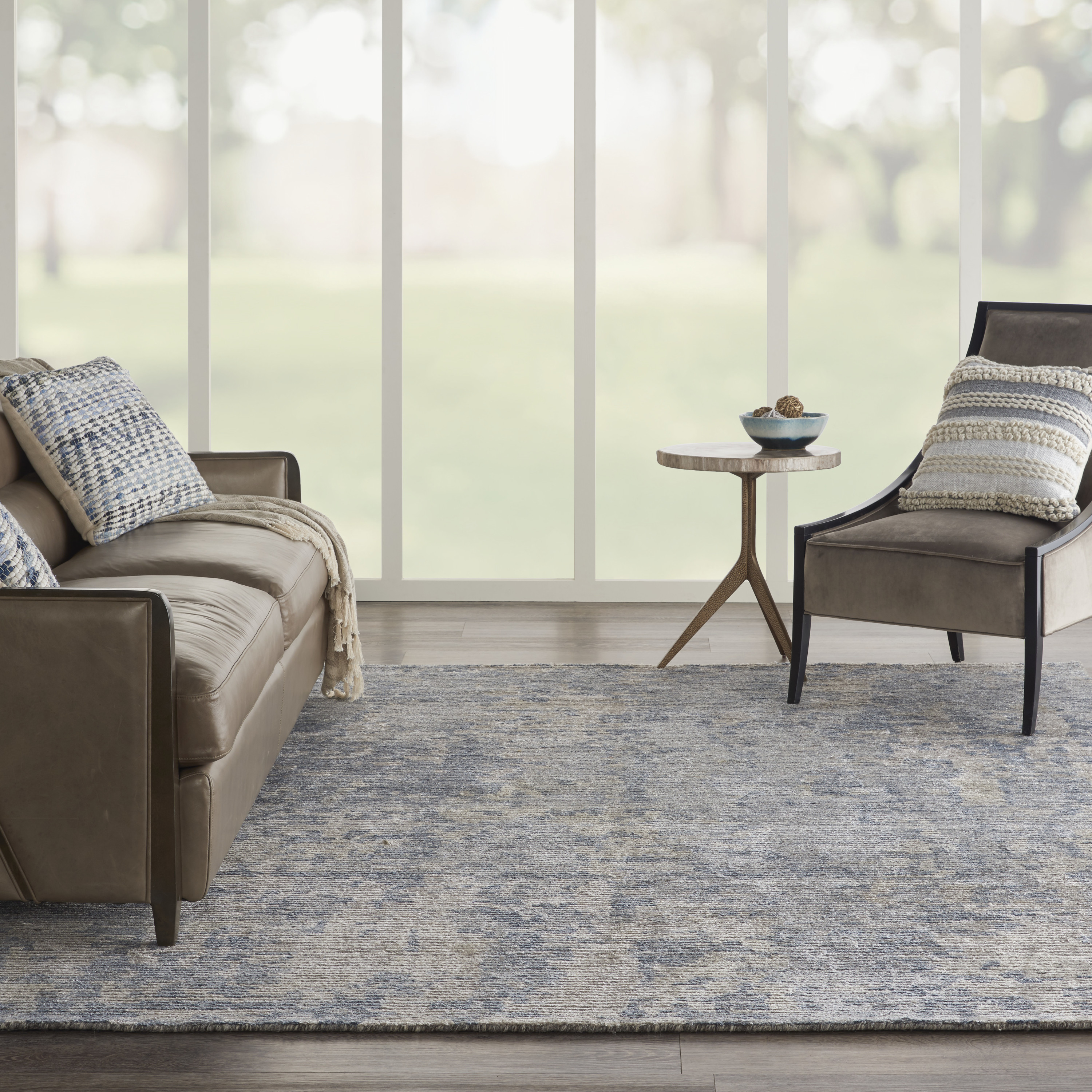 Nourison Ellora 7'9" x 9'9" Graphite Modern Indoor Rug