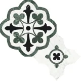 Waterjet Stone Mosaics Pine 16×16 Fleur Mosaic Polished