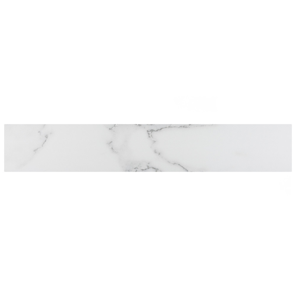 Tinos White 3-1/8 in. x 17-3/8 in. Porcelain Floor and Wall Tile