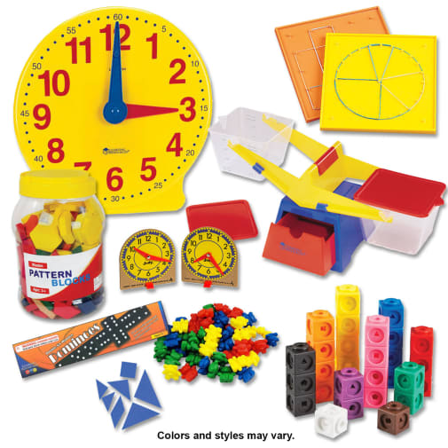 Saxon Math Manipulative Kit K (Wooden Pattern Block Upgrade, Optional Items)