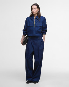 Arla Denim Wide-Leg Trousers 