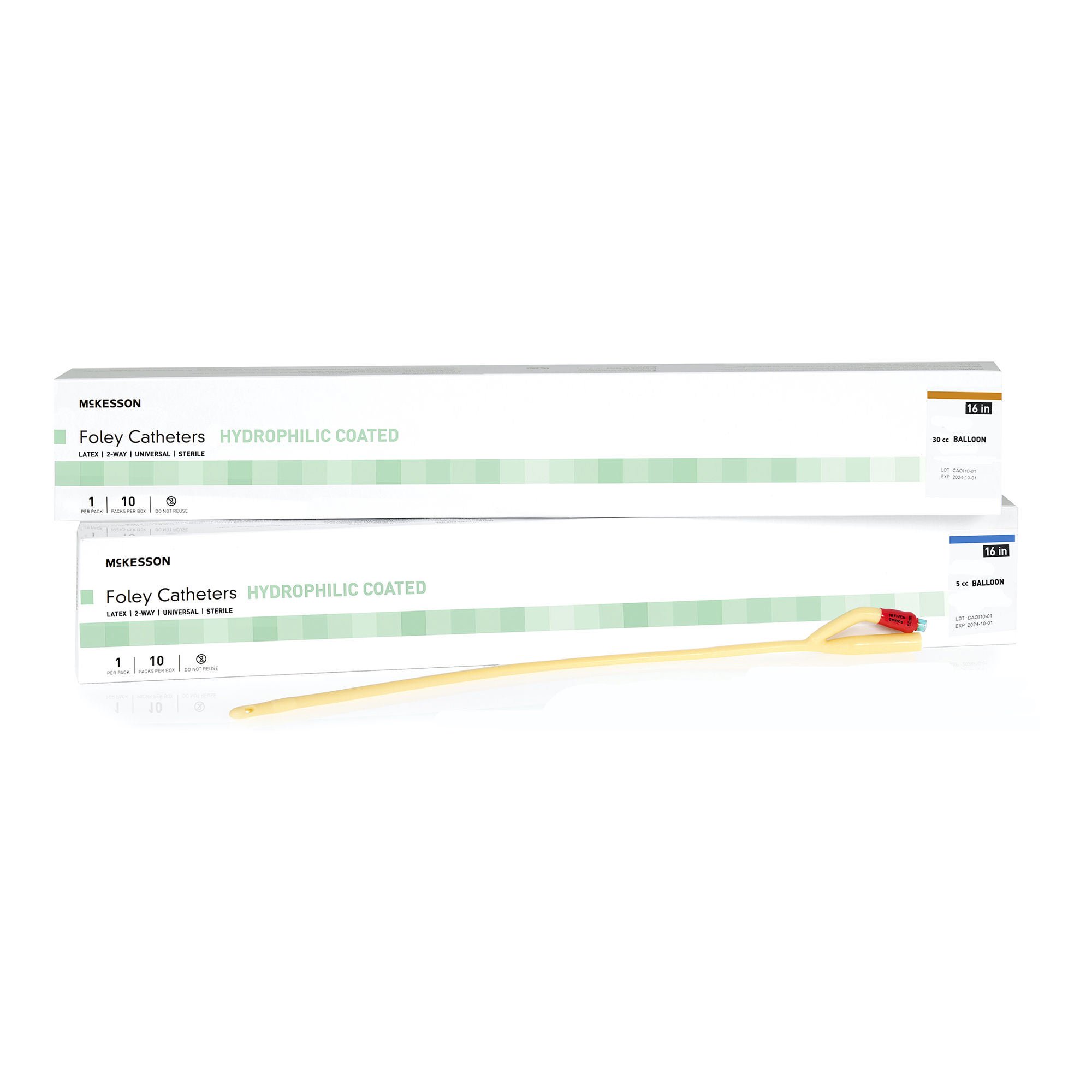 McKesson Hydrophilic Coated Foley Catheter, 16 Fr., Coudé