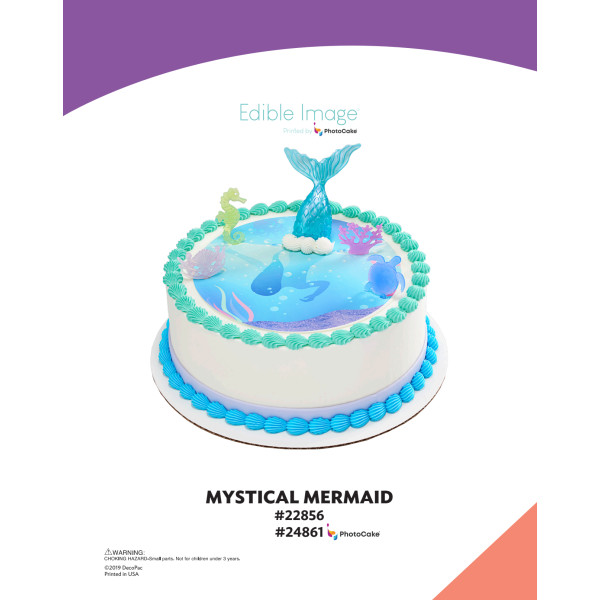 Mystical Mermaid The Magic of Cakes® PhotoCake® Enhanced Round Background Page