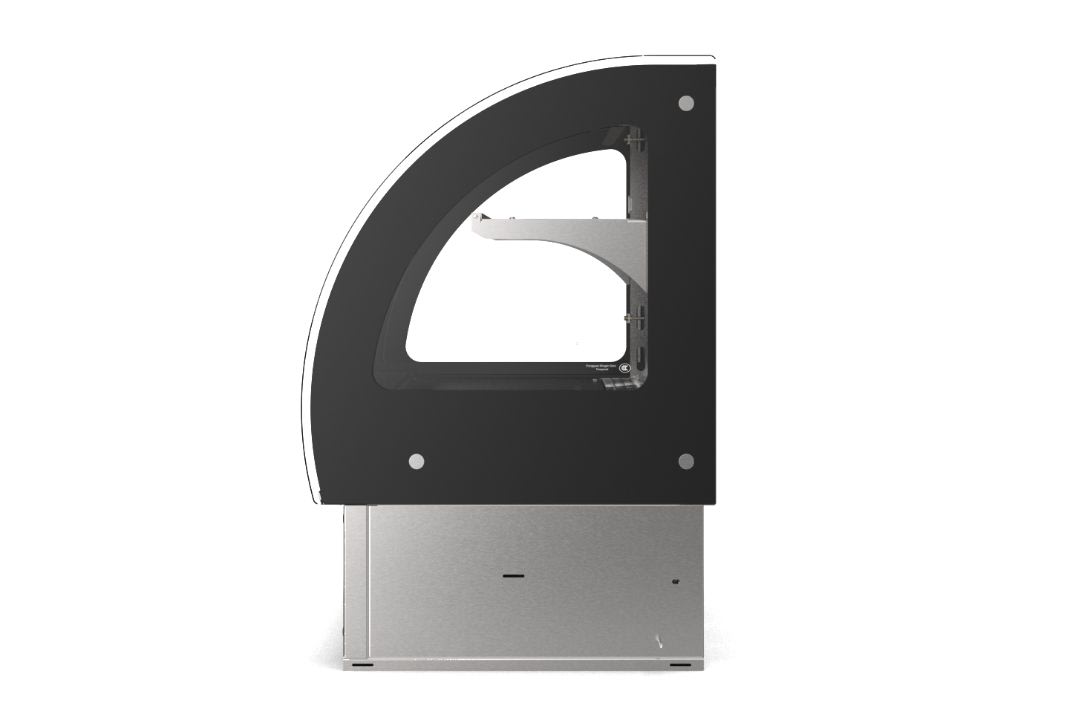 36-inch-wide 120-volt curved-glass drop-in Refrigerated display case with rear access