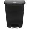 Rubbermaid Commercial, Streamline, Step-On, 24 gal, Resin, Black, Rectangle, Receptacle