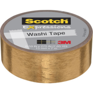 Expressions Washi Tape, .59" x 275", Gold Foil