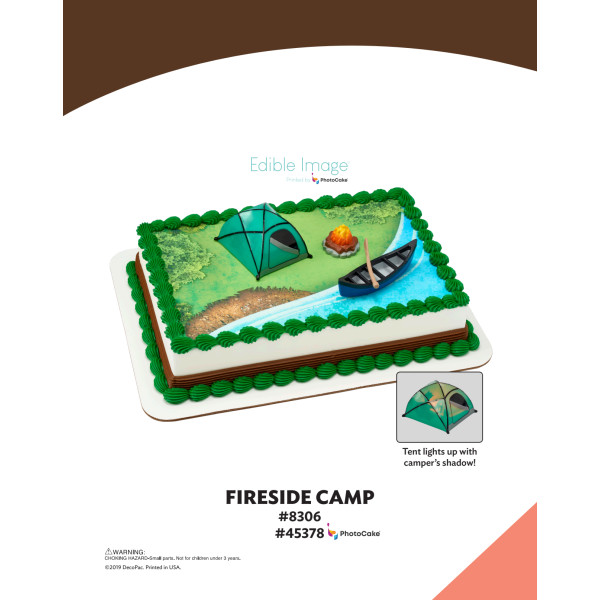 Fireside Camp The Magic of Cakes® PhotoCake® Enhanced Background Page