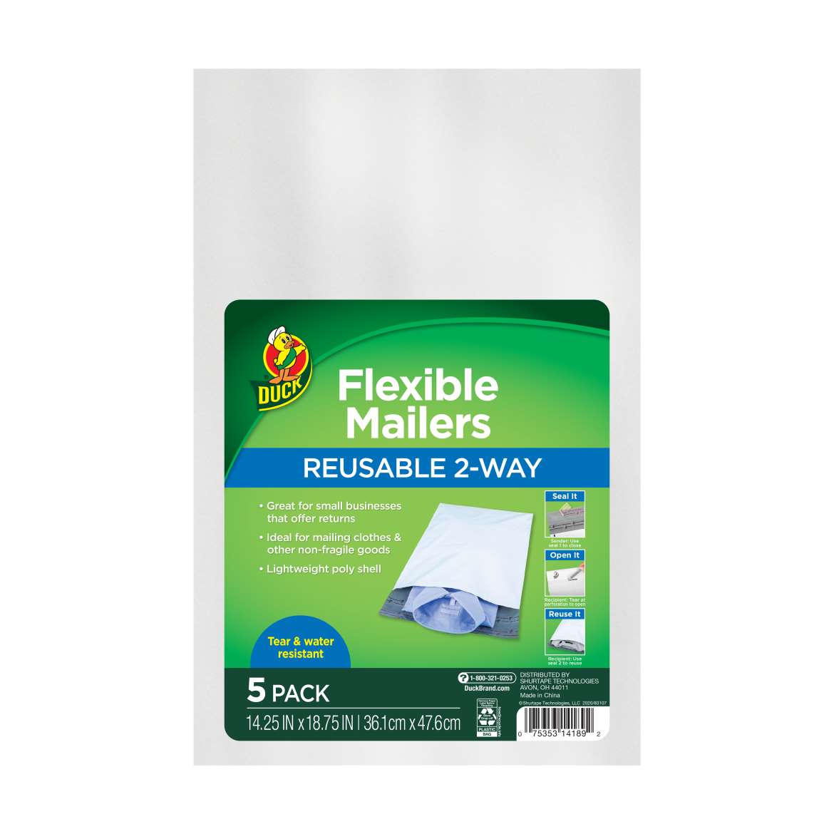 Duck® Brand Reusable 2-Way Flexible Mailers Image