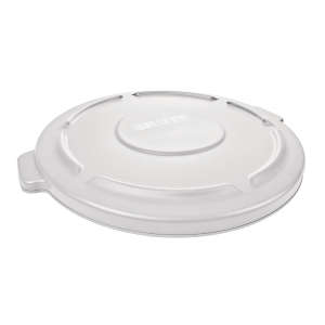 Rubbermaid Commercial, BRUTE®, Self-Draining, Round, Resin, 44gal, White, Receptacle Lid