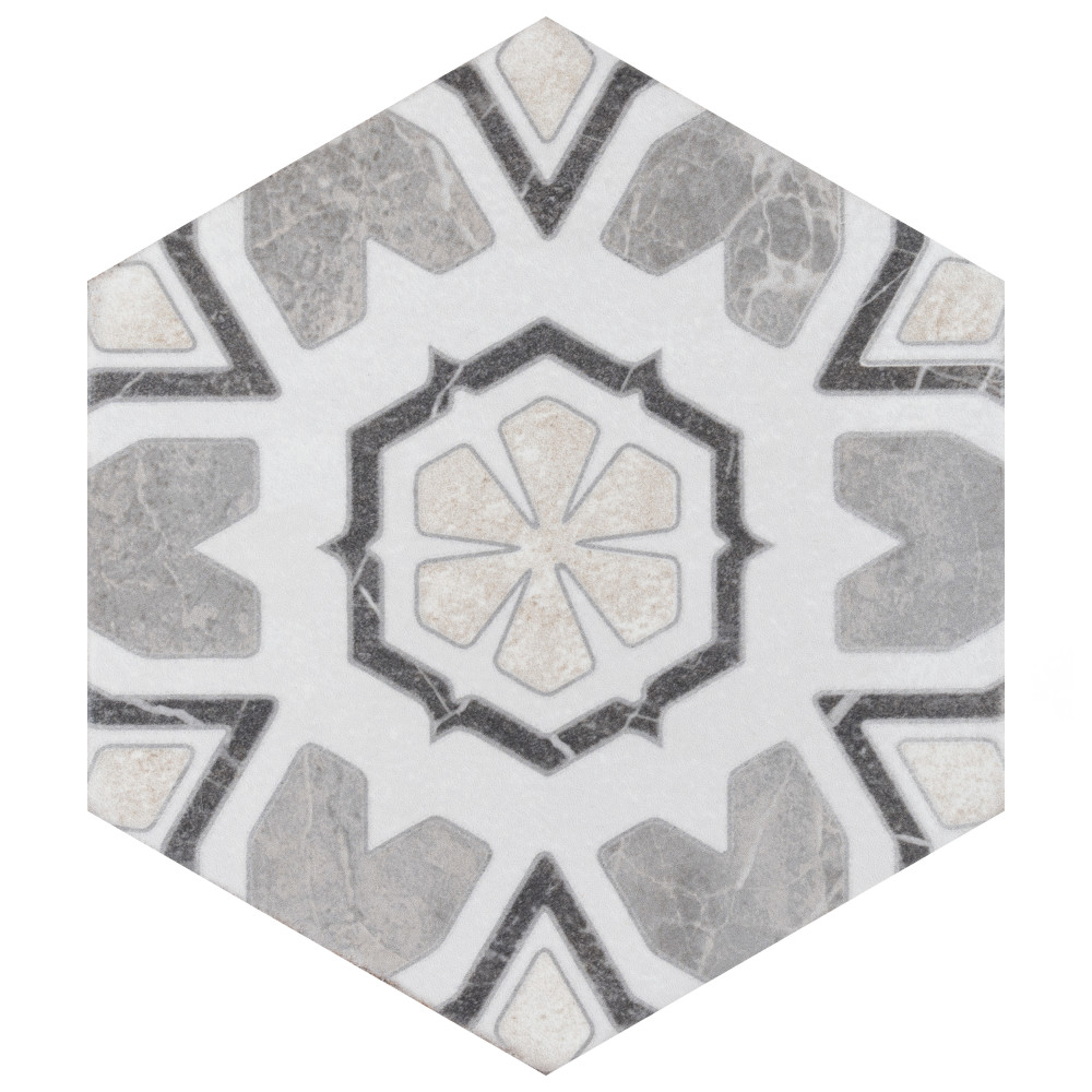 Sample – Mazzo Hex Deco Chroma Porcelain Floor and Wall Tile