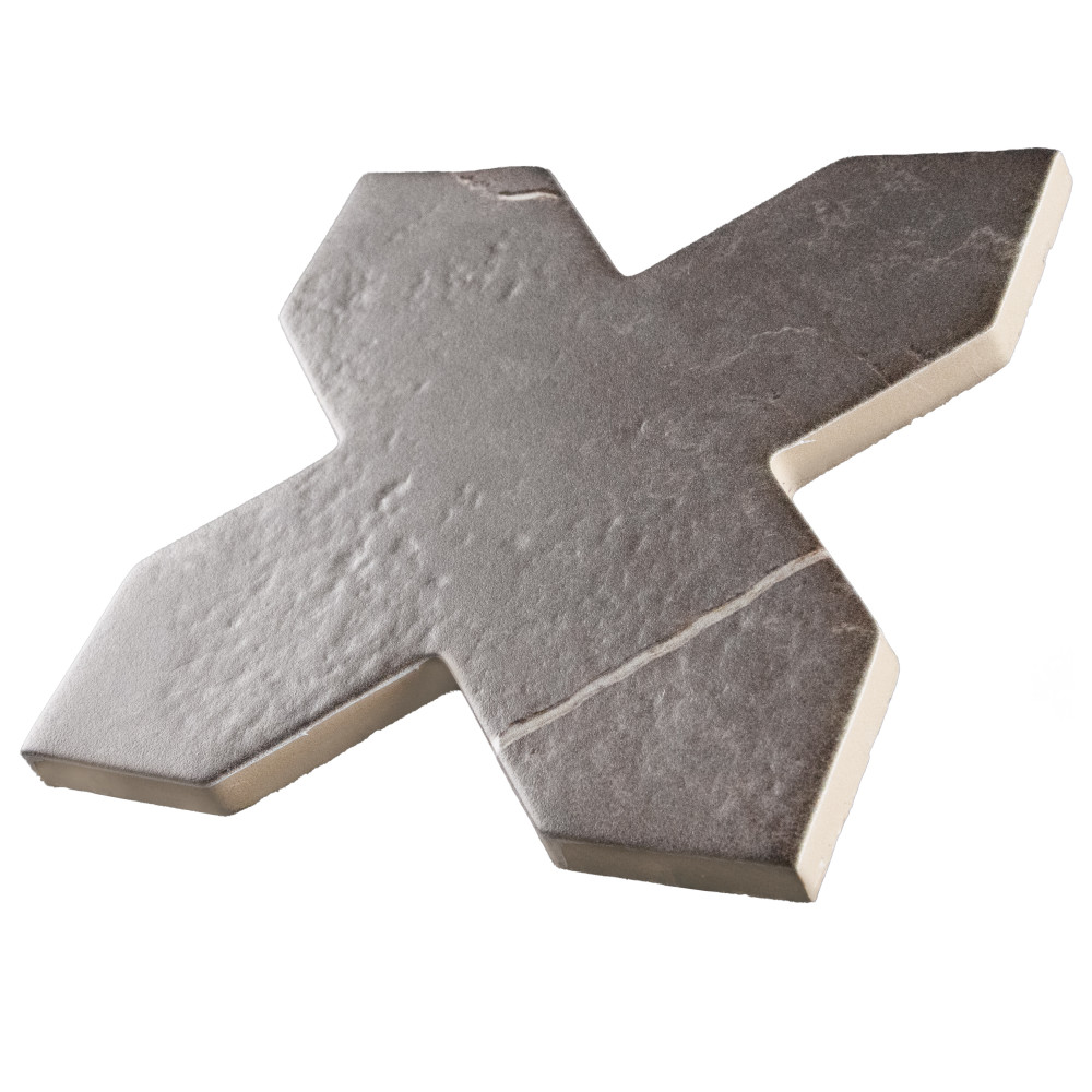 Istanbul Squire Shield Night with Night Cross 6 in. x 8-3/8 in. Porcelain Floor and Wall Tile