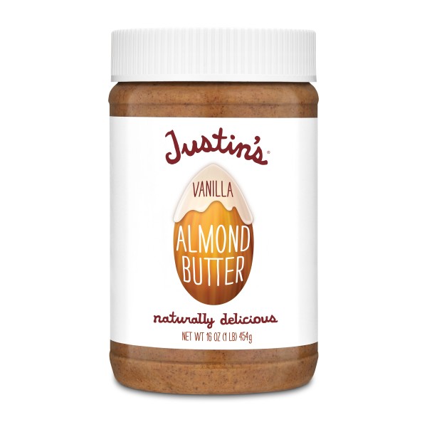 JUSTIN'S (r) Vanilla Almond Butter 6/16 Ounce . A1N1 - Front No Plunge In Package (Low Res)