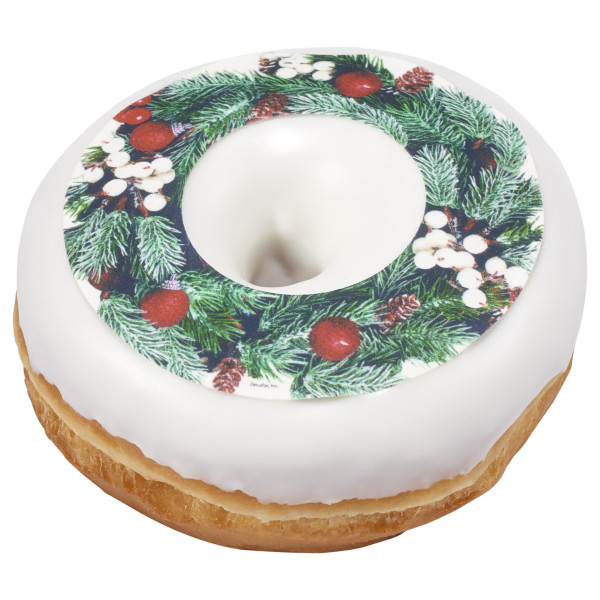 Holiday Wreath PhotoCake® Edible Image® Frame