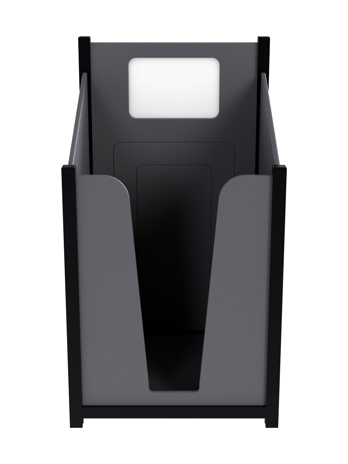 VISION – Single – Unit – Pizza Box Collector – Full – Black-Grey