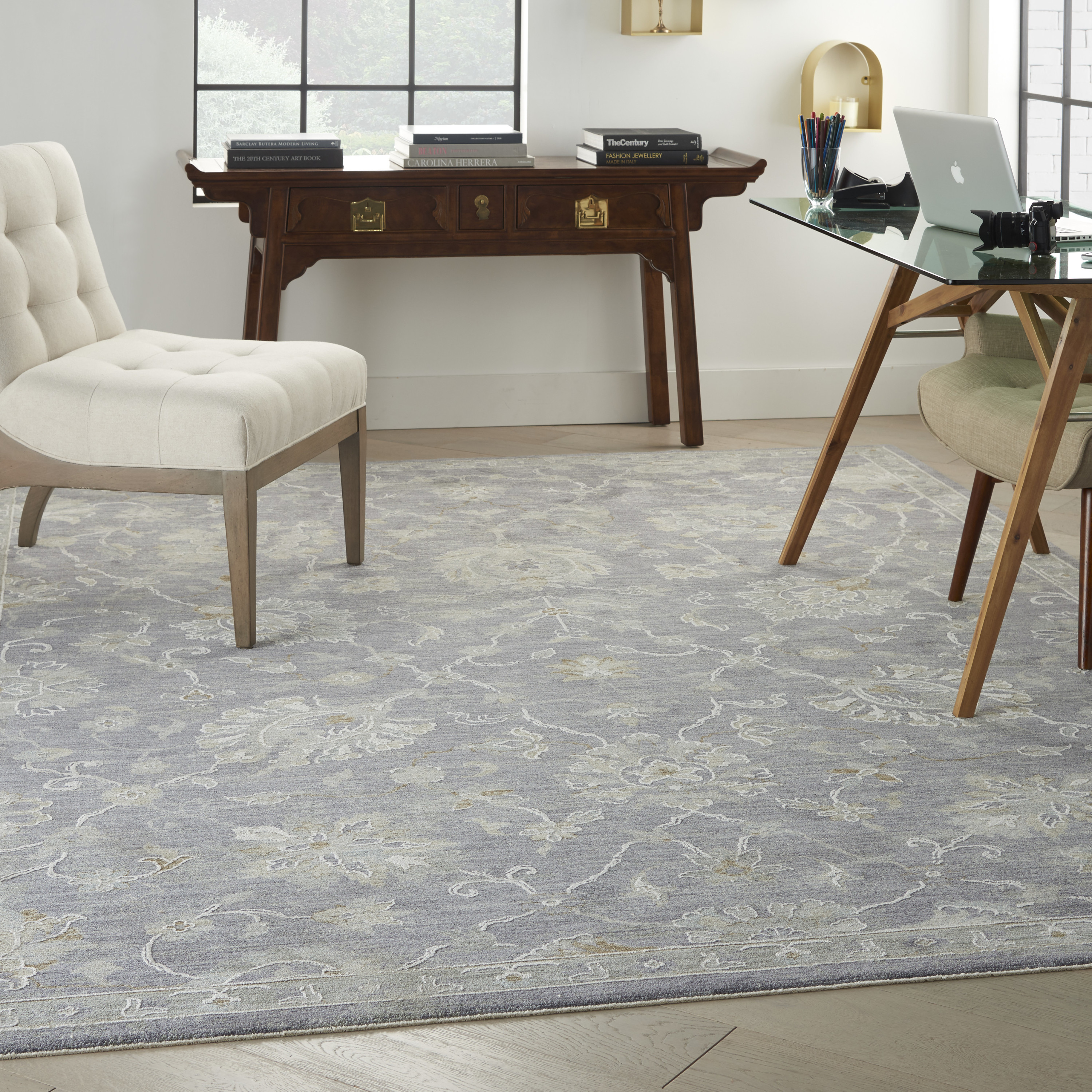 Nourison Infinite 7'10" x 10'4" Charcoal Vintage Indoor Rug