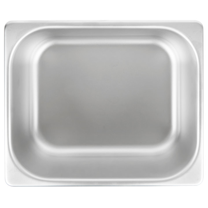 Half-size 4-inch-deep stainless steel deli pan