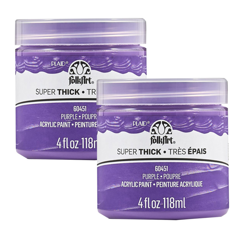 Super Thick Acrylic Paint, 4 oz, Purple, 2-Pack