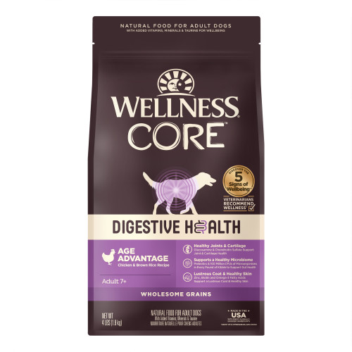 Wellness CORE Digestive Health Age Advantage Chicken & Brown Rice Front packaging