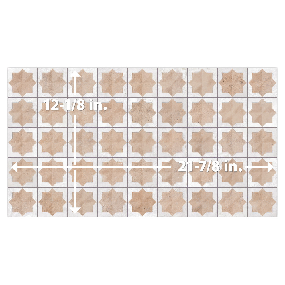 Tetuan Astre Cotto White 12-1/8 in. x 21-7/8 in. Porcelain Wall Tile
