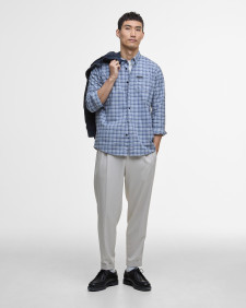 Hawks Regular Long-Sleeved Oxford Shirt Washed Blue