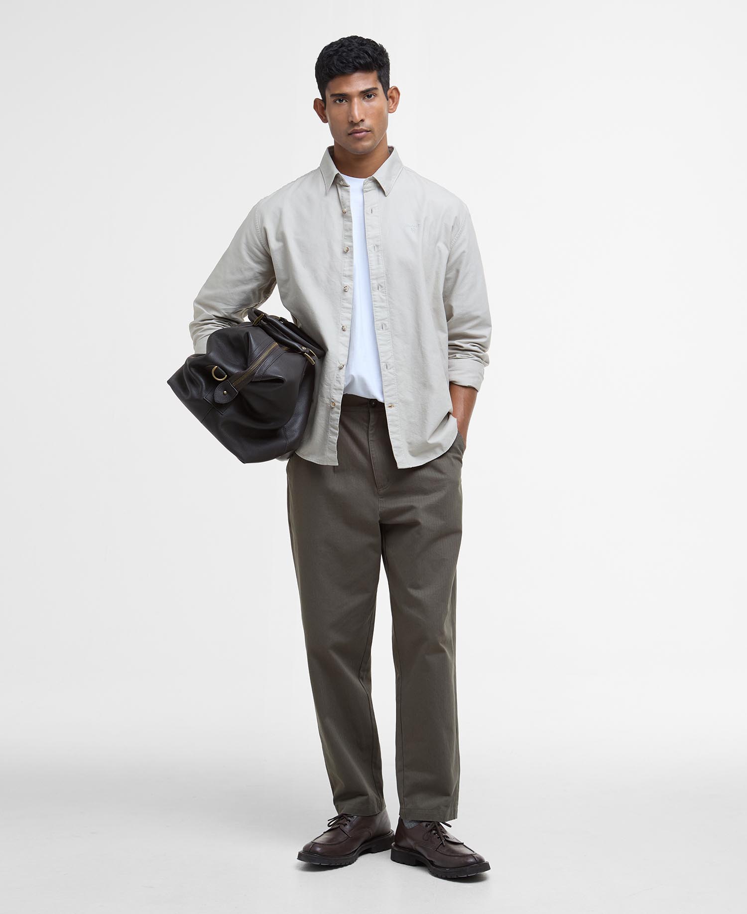 Garment Dyed Oxford Relaxed Long-Sleeved Shirt image number 1