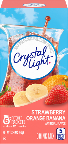 Crystallight More Products - CRYSTAL LIGHT MULTISERVE Strawberry Banana Orange Sugar Free 2.4 oz Can
