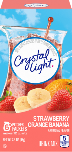 CRYSTAL LIGHT MULTISERVE Strawberry Banana Orange Sugar Free 2.4 oz Can