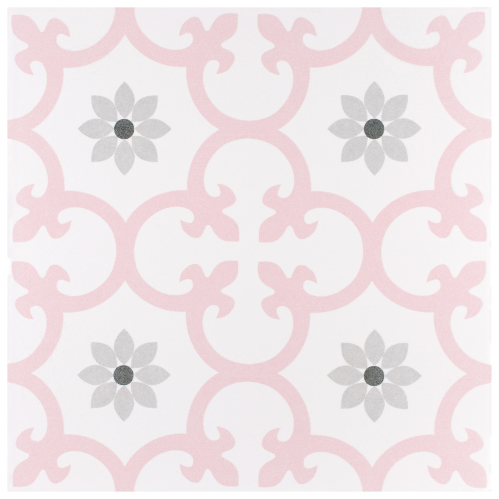 Daria Rose 9-3/4 in. x 9-3/4 in. Porcelain Floor and Wall Tile