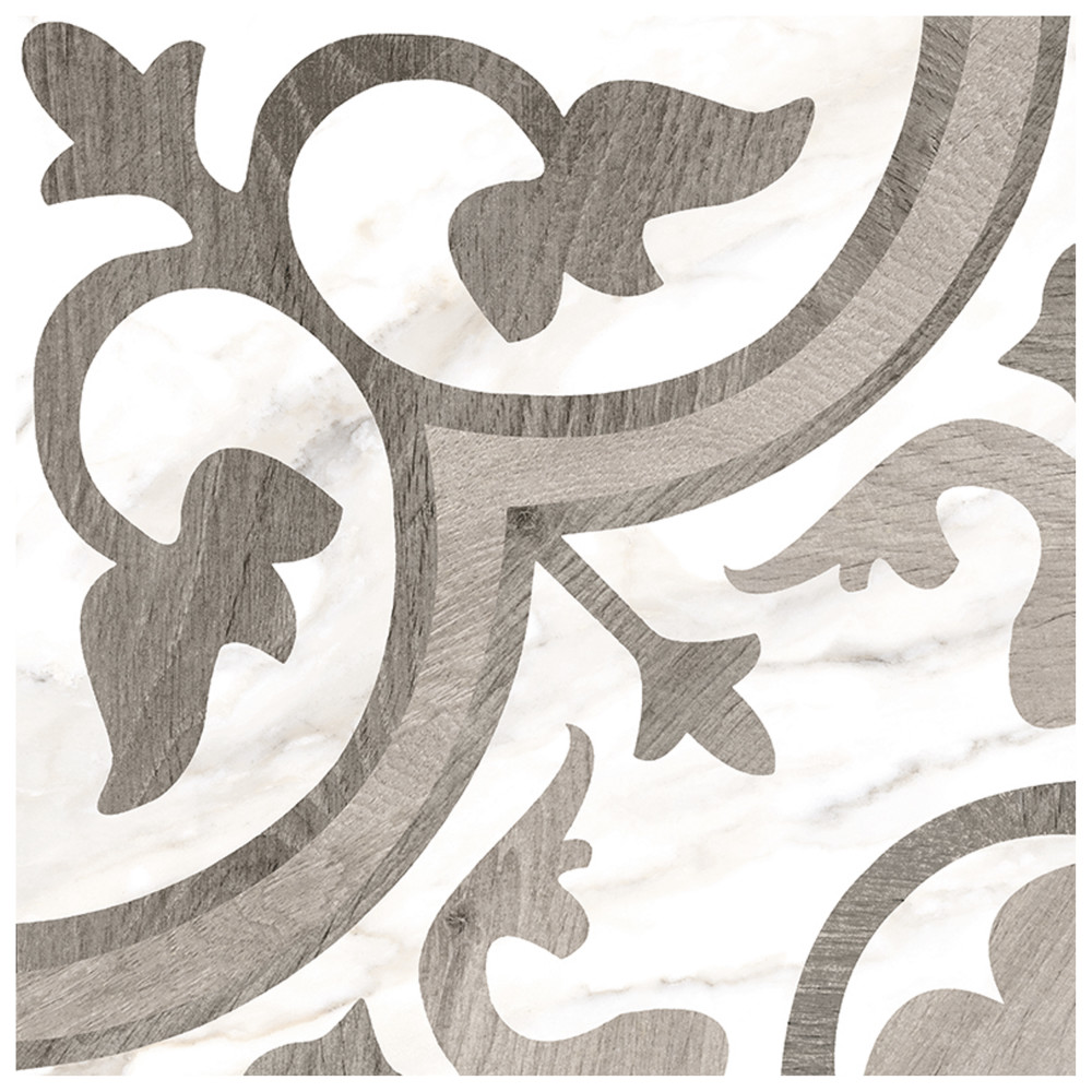 Ella Hill Amberes Grey-Bone 13 in. x 13 in. Ceramic Floor and Wall Tile