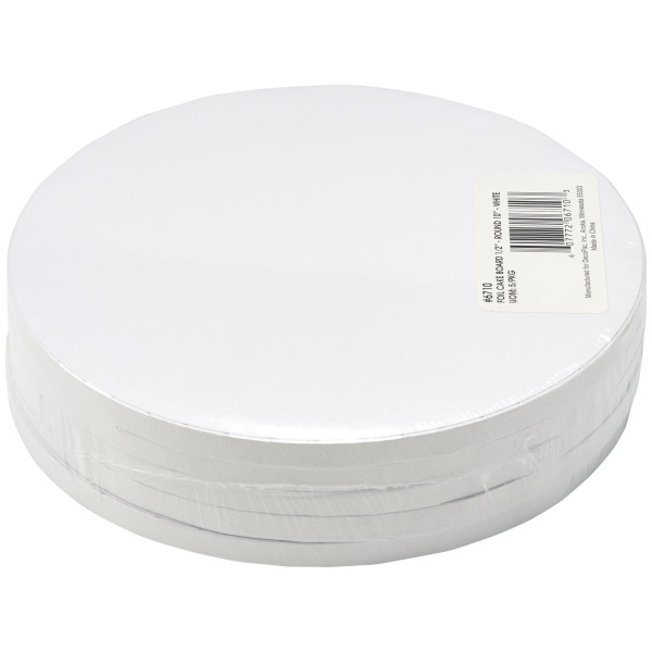 10" Round White Foil Cake Board