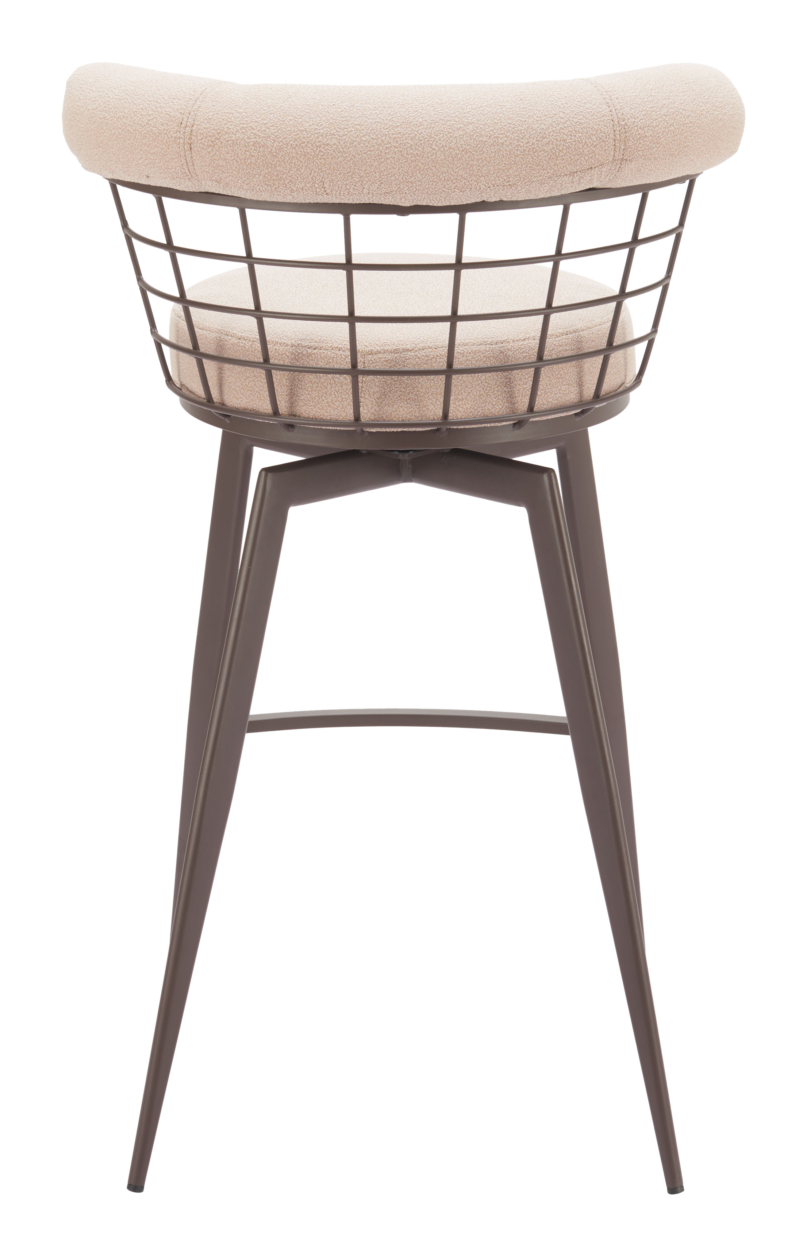 Saku Swivel Barstool Beige & Brown product image