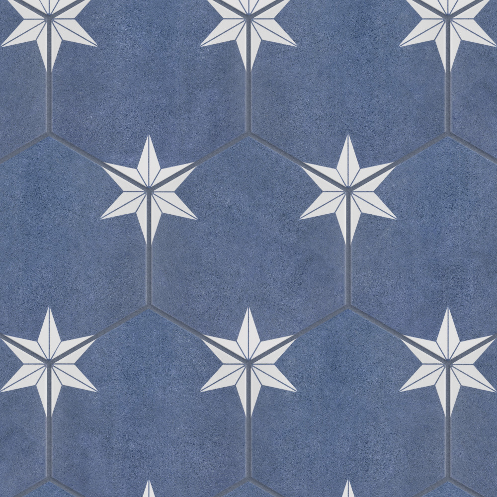 Stella Hex Day 8-5/8 in. x 9-7/8 in. Porcelain Floor and Wall Tile