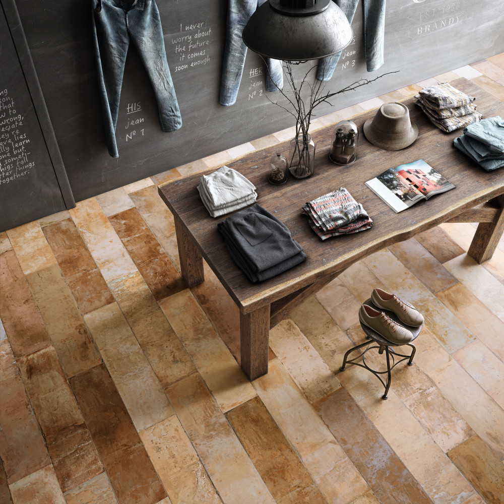 Terre Rosso 9-7/8 in. x 39-1/2 in. Porcelain Floor and Wall Tile