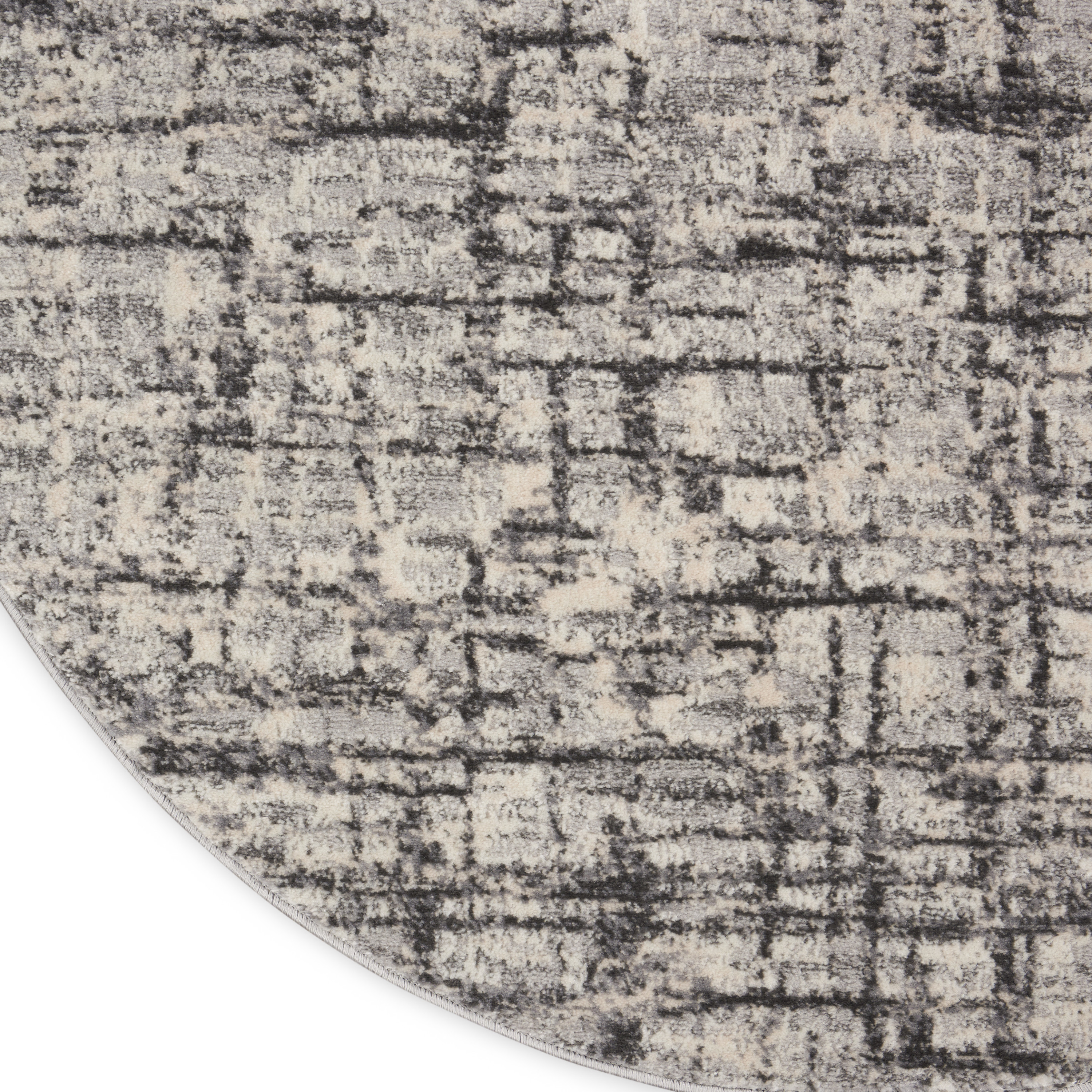 Calvin Klein CK950 Rush 8' x Round Ivory/Grey Modern Indoor Rug