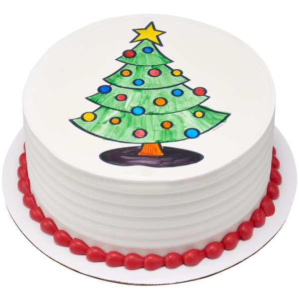 Paintable Christmas Tree PhotoCake® Edible Image®
