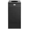 Rubbermaid Commercial, Silhouettes, Open Top, 16 gal, Metal, Black, Square, Receptacle