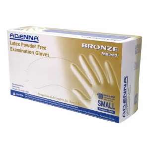 Hospeco, Adenna® Bronze Series, Medical Grade Gloves, Latex, 5.5 mil, Powder Free, S, Natural