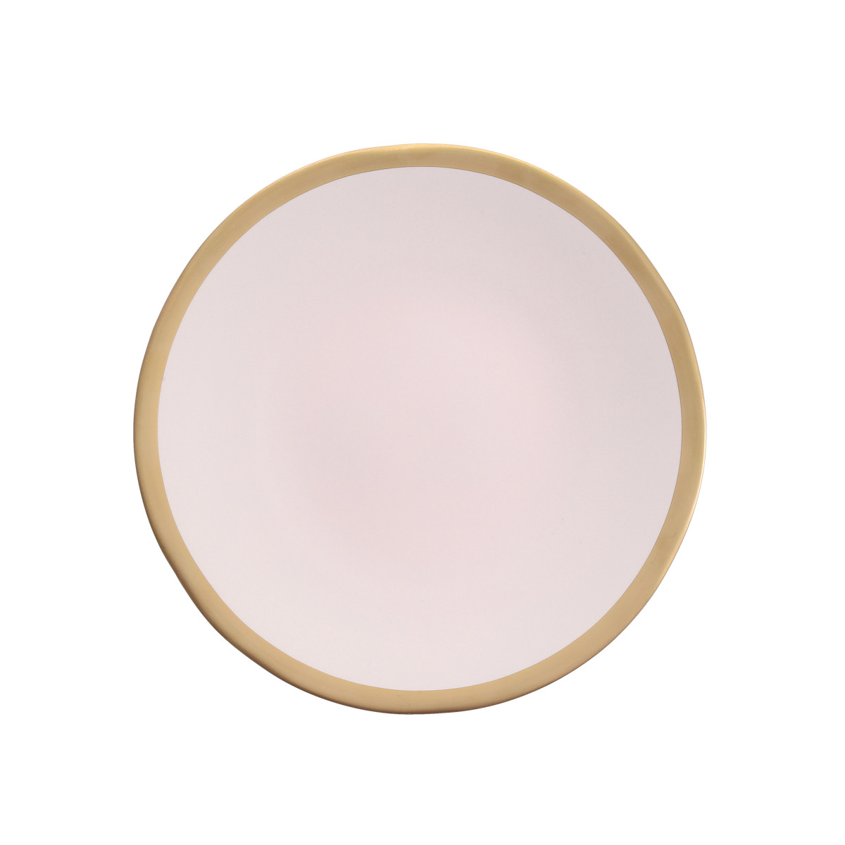 Heirloom Gold Band Blush Show Plate 12"