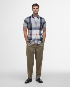 Doughill Regular Short-Sleeved Shirt Bleached Pine Tartan